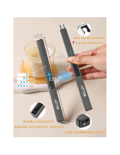 Encendedor Eléctrico Gcldy USB Recargable a Prueba de Viento 2