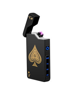 Encendedor Eléctrico Recargable LcFun As de Espadas Negro