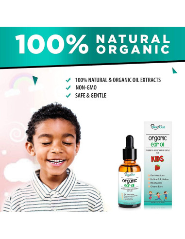 Aceite limpiador de cera de malva WaxOut para niños 81g