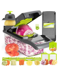 Picador de Verduras KEOUKE 12 en 1 Manual Gris