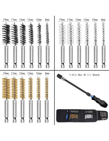 Cepillo de Alambre MAXMAN 18 Piezas para Taladro 150 mm