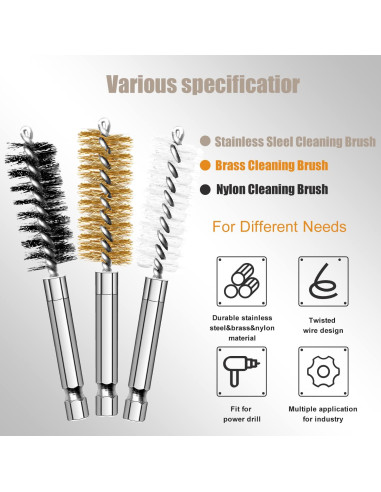 Cepillo de Alambre MAXMAN 18 Piezas para Taladro 150 mm