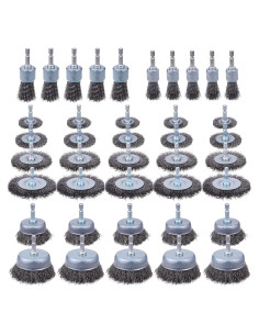 Juego de Cepillos de Alambre Rocaris 40 Piezas 1/4"
