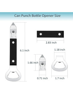 Abre Latas y Botellas KTOJOY 2 en 1 Acero Inoxidable Negro 2