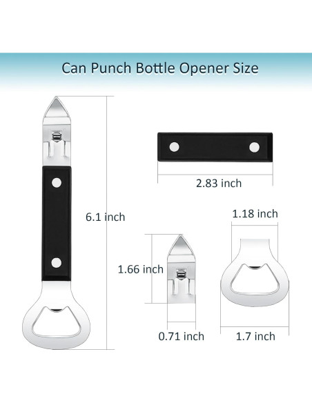 Abre Latas y Botellas KTOJOY 2 en 1 Acero Inoxidable Negro