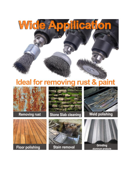 Juego de Cepillos de Alambre Rocaris 40 Piezas 1/4"