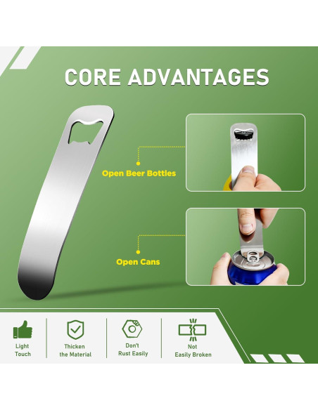 2 Abrebotellas de Acero Inoxidable Laochoes 13x4 cm