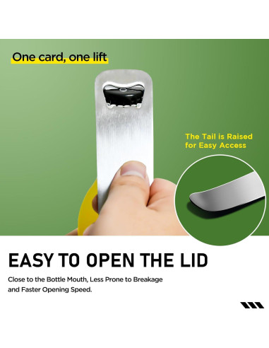 2 Abrebotellas de Acero Inoxidable Laochoes 13x4 cm