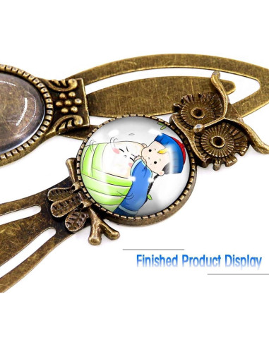 Conjunto de 12 Marcadores de Página de Bronce Antiguo Glarks