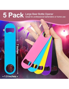 WEGAZ Abrebotellas de Cerveza Acero Inoxidable 5 Pack Colorido 2