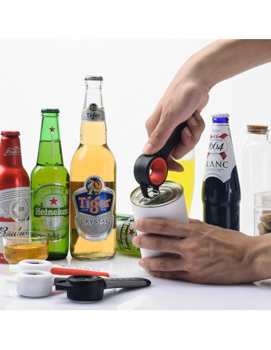 2 Piezas Abrebotellas Multiusos RALIS 5 en 1 Ergonomico