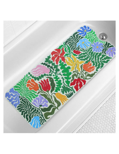 Alfombrilla de Baño Antideslizante Denifeiya 40x16 cm Floral