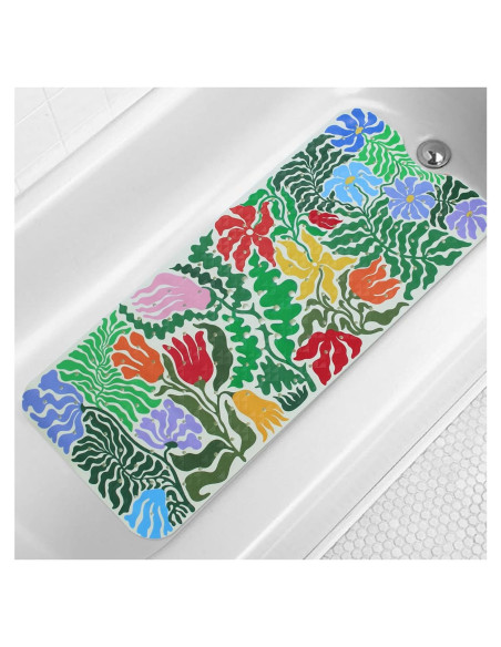 Alfombrilla de Baño Antideslizante Denifeiya 40x16 cm Floral