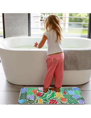Alfombrilla de Baño Antideslizante Denifeiya 40x16 cm Floral