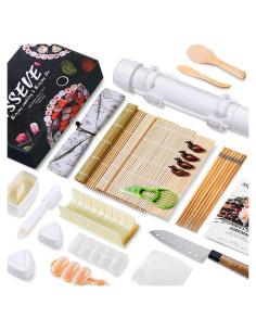 Kit de Hacer Sushi ISSEVE 25 en 1 con Bazooka y Moldes