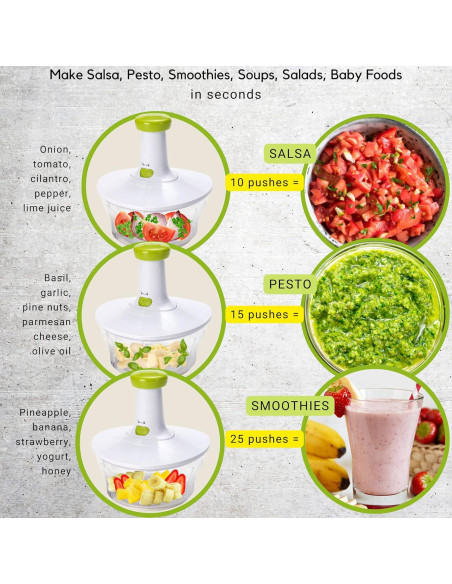 Picador Manual de Alimentos Brieftons 6.8 Tazas Blanco