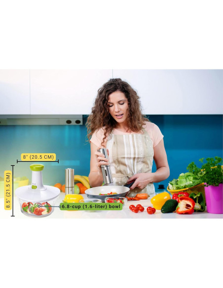 Picador Manual de Alimentos Brieftons 6.8 Tazas Blanco