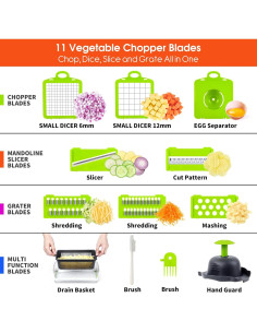 Picador de Verduras Amzeth 12 en 1 Acero Inoxidable 0.68 kg 2