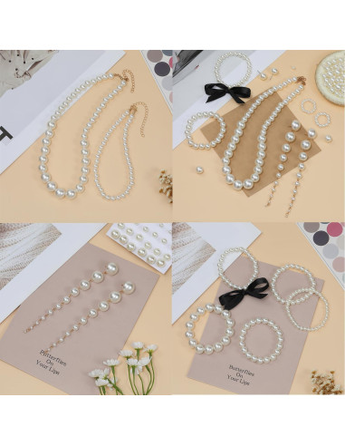 1200 Perlas Redondas para Joyería DIY Hudinsun - 5 Tamaños