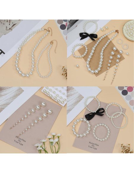 1200 Perlas Redondas para Joyería DIY Hudinsun - 5 Tamaños