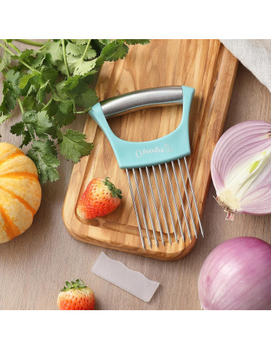 Cortador de Cebolla Acero Inoxidable Ohola con Cubierta 2PCS