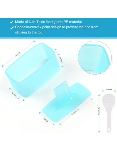 Molde para Musubi DIMVKA Antiadherente 1 Paquete