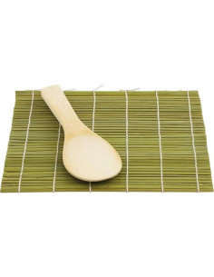 Kit de Sushi JapanBargain con Estera y Cucharón de Bambú 2