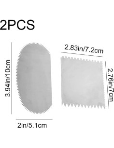 Juego de 2 Herramientas de Raspado Acero Inoxidable Qiuxing 2