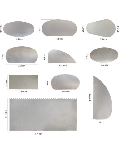 10 Herramientas de Corte Cerámica Acero Inoxidable Feqsky