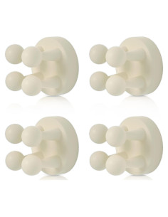 Soporte de Cepillo de Dientes XoYoZo 4 Pcs Silicona Blanca