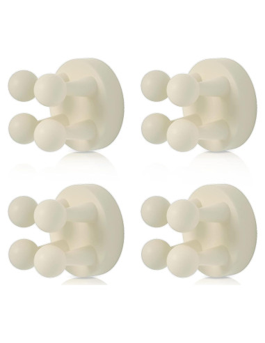 Soporte de Cepillo de Dientes XoYoZo 4 Pcs Silicona Blanca