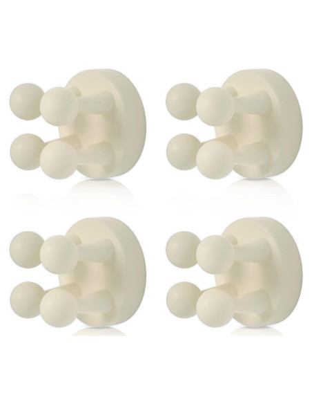 Soporte de Cepillo de Dientes XoYoZo 4 Pcs Silicona Blanca