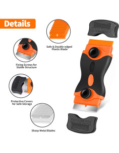 Raspador de cuchilla Nalisence con 40 cuchillas para limpieza 2