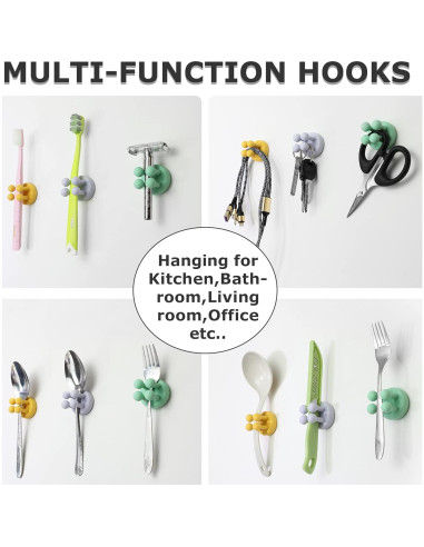 Soporte de Cepillo de Dientes XoYoZo 4 Pcs Silicona Blanca