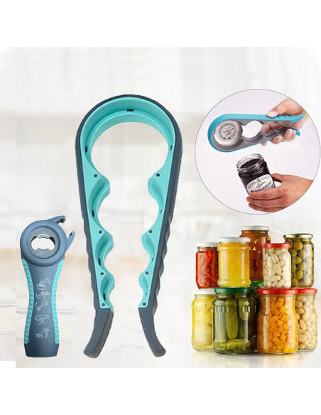 Abrebotellas 5 en 1 GZLT para Artritis - Azul