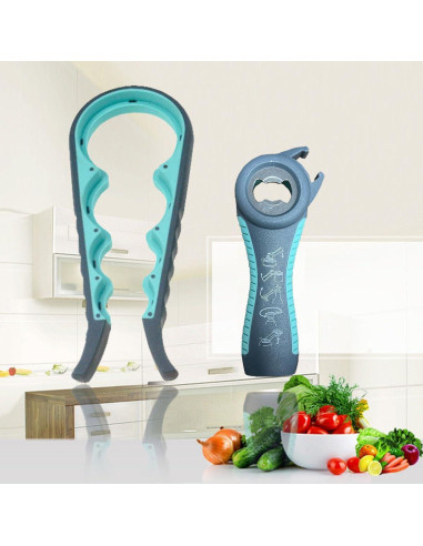 Abrebotellas 5 en 1 GZLT para Artritis - Azul