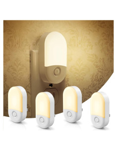 Luz Nocturna LED Enchufable LOHAS 4 Paquete 30/60LM 3000K