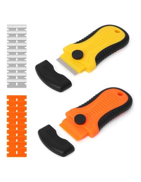 Juego de 2 Raspadores con Bloqueo y 20 Cuchillas DEPOTA