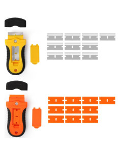 Juego de 2 Raspadores con Bloqueo y 20 Cuchillas DEPOTA 2