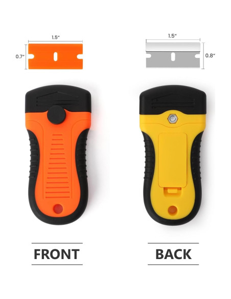 Juego de 2 Raspadores con Bloqueo y 20 Cuchillas DEPOTA