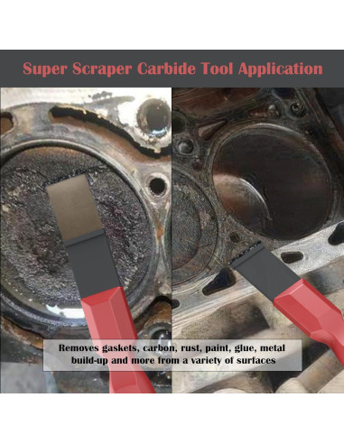 Raspador de Junta de Carburo OUXIO 2 Piezas 3,18 cm y 1,59 cm