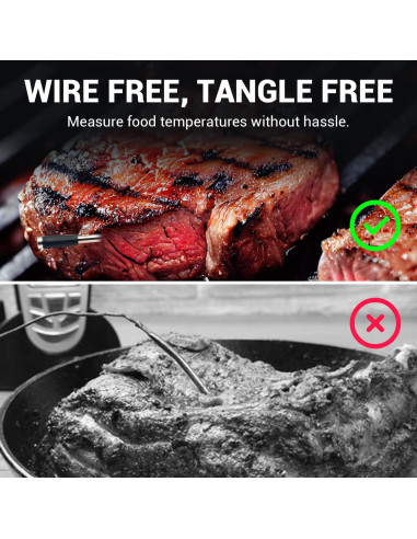 Termómetro de Carne Inalámbrico AIBBQLIFE Bluetooth 5.2 IP68