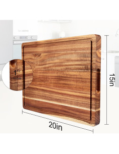 Tabla de Cortar Grande GAOMON Madera Acacia 50.8x38cm 2