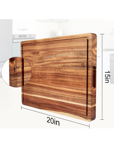 Tabla de Cortar Grande GAOMON Madera Acacia 50.8x38cm