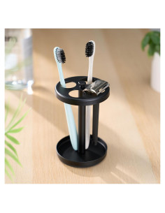 Soporte para Cepillos de Dientes Songsoso Acero Inoxidable Negro