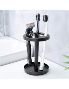 Soporte para Cepillos de Dientes Songsoso Acero Inoxidable Negro 2
