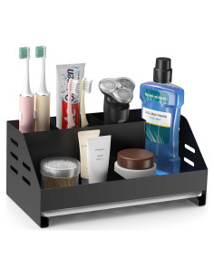 Soporte para Cepillos de Dientes MFTEK TH-01 Negro 5 Compartimentos