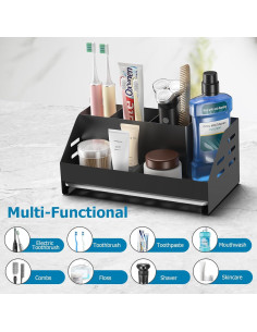 Soporte para Cepillos de Dientes MFTEK TH-01 Negro 5 Compartimentos 2