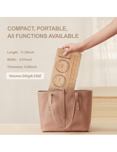 Tablero de Perlas HSZCTUY de Bambú para Joyería 28.58x12.7cm