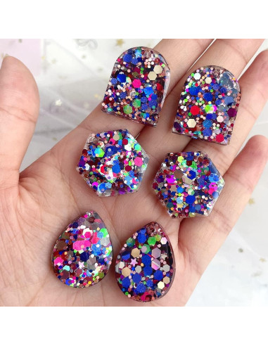 Kit de Moldes para Pendientes ResinWorld - 171 Piezas, Silicona